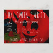 Aangepaste Halloween Party Bewaar de datum Pompoen Aankondigingskaart (Voorkant)