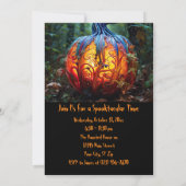 Aangepaste Halloween Party Fancy Pompoen Kaart (Achterkant)