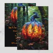 Aangepaste Halloween Party Fancy Pompoen Kaart (Voorkant / Achterkant)