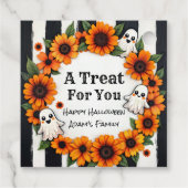 Aangepaste Halloween Party Favoriet - 'Een traktat Bedankjes Labels (Achterkant)