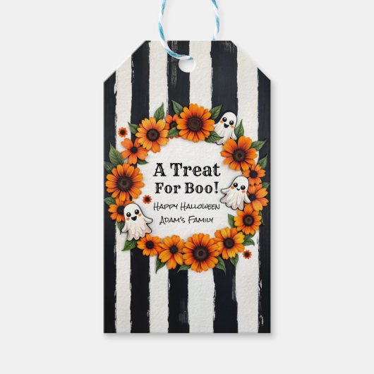 Aangepaste Halloween Party Favoriet - 'Een traktat Cadeaulabel (Voorkant)