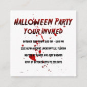 Aangepaste Halloween Party Invite Pyscho Informatiekaartje (Voorkant)