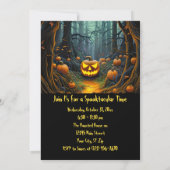 Aangepaste Halloween Party Jack o Lantaarn Pompoen Kaart (Achterkant)