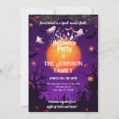 Aangepaste Halloween Party met Spooky Ghosts en Mo Kaart (Voorkant)