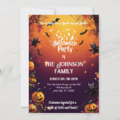 Aangepaste Halloween Party met zwarte katten en po Kaart (Voorkant)