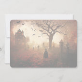 Aangepaste Halloween Party Nodig Graveyard uit Kaart (Achterkant)