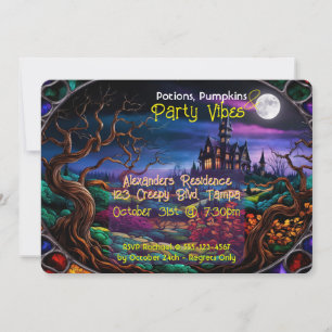 Aangepaste Halloween Party Nodig Haunted House uit Kaart