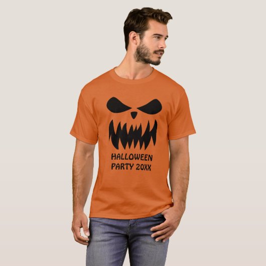 Aangepaste Halloween Party Pompoen Jaar T-Shirt (Voorkant volledig)