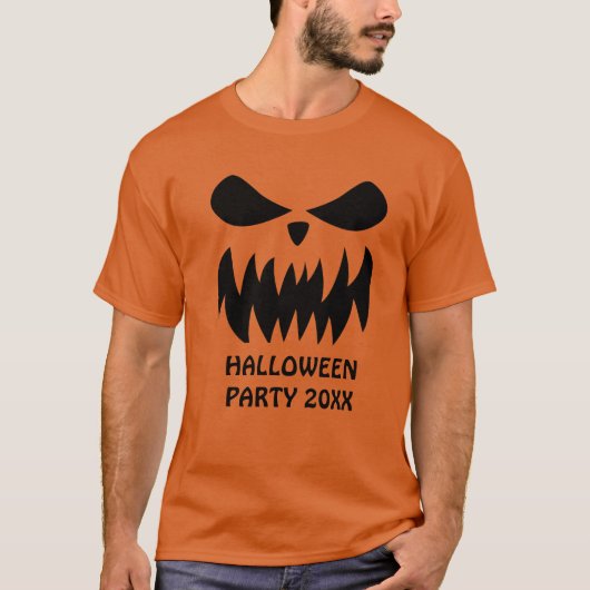 Aangepaste Halloween Party Pompoen Jaar T-Shirt (Voorkant)