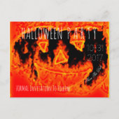 Aangepaste Halloween Party Save The Date Pompoen F Aankondigingskaart (Voorkant)