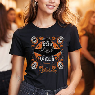 Aangepaste Halloween Party Witch Pet Retro Kostuum T-shirt