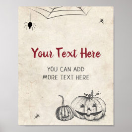 Aangepaste Halloween Pompoen Kinderen Volwassenen  Poster