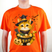 Aangepaste Halloween Ramen Tabby Cat Matching T-shirt