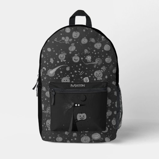 Aangepaste Halloween Rugzak met Spooky Pumpkin (Voorkant)