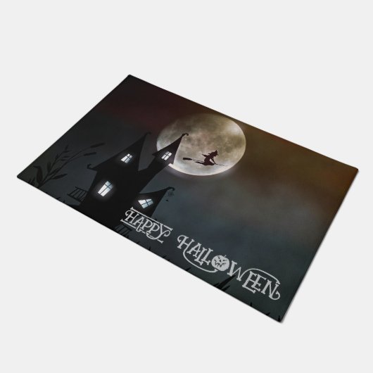 Aangepaste Halloween Schattige Spooky Whimsical Bl Deurmat (Schuin)