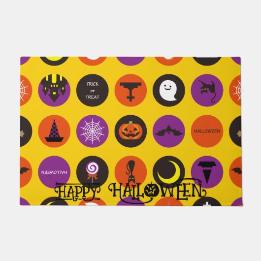 Aangepaste Halloween Schattige Spooky Whimsical Ye Deurmat (Voorkant)