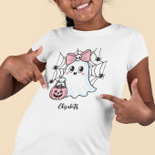 Aangepaste Halloween Schattigee Ghost Girls Sweats T-shirt