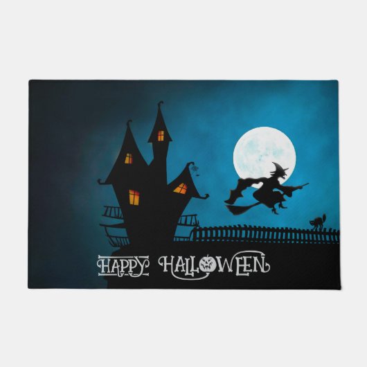 Aangepaste Halloween Schattigee Spooky Whimsical P Deurmat (Voorkant)