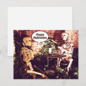Aangepaste Halloween Skeletten Feesten Kaart (Voorkant / Achterkant)