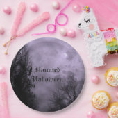 Aangepaste Halloween Sky met Ravens Paarse Mist Bo Papieren Bordje (Feest)