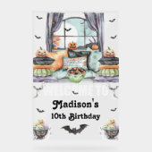 Aangepaste Halloween Sleepover Welkomstbord Acryl Bord (Voorkant)