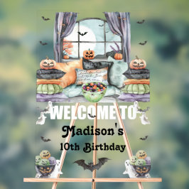 Aangepaste Halloween Sleepover Welkomstbord Acryl Bord