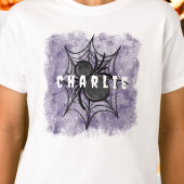Aangepaste Halloween Spooky Black Spider in het we T-shirt