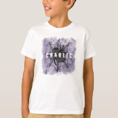 Aangepaste Halloween Spooky Black Spider in het we T-shirt (Voorkant)