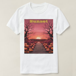 Aangepaste Halloween Sunset T-shirt