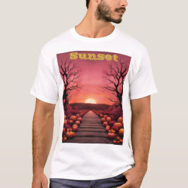 Aangepaste Halloween Sunset T-shirt