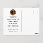 Aangepaste Halloween Taart Heks Zwarte Kat Muis Briefkaart (Achterkant)