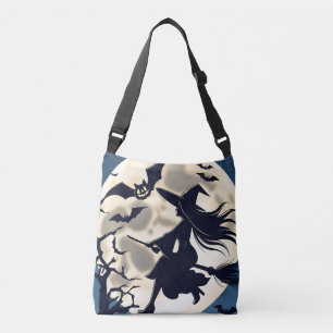Aangepaste Halloween Tassen, Womens Heks Riding Br Crossbody Tas
