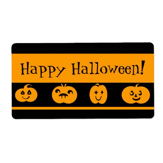 Aangepaste Halloween Treat Bag Labels (Voorkant)