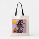Aangepaste Halloween Trick or treat Black Cat Pump Tote Bag (Achterkant)
