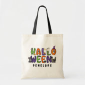 Aangepaste Halloween Trick or treat Feestelijke El Tote Bag (Voorkant)
