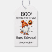 Aangepaste Halloween Trick or treat Goody Bag Favo Cadeaulabel (Voorkant)