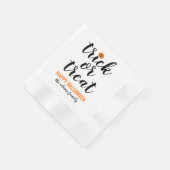 Aangepaste halloween trick or treat modern script servet (Hoek)