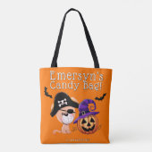 Aangepaste Halloween Trick or treat Snoep Bag Tote Bag (Achterkant)