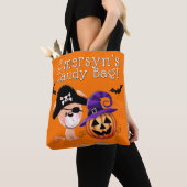 Aangepaste Halloween Trick or treat Snoep Bag Tote Bag (Dichtbij)