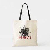 Aangepaste Halloween Trick or treat Spinnenweb Tote Bag (Achterkant)