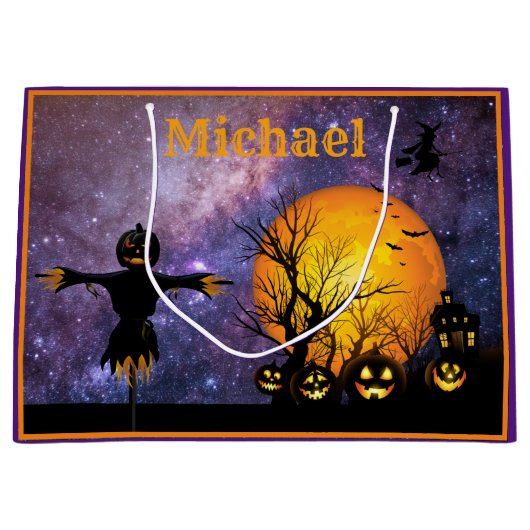 Aangepaste halloween Trick or treat tas Groot Cadeauzakje (Voorkant)