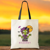 Aangepaste Halloween Trick Treat Zombie Cook Tote Bag