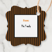 Aangepaste Halloween Uil op Tak met Maan Bedankjes Labels (Achterkant)