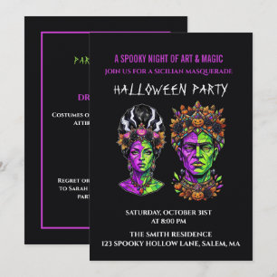 Aangepaste Halloween-uitnodiging Frankenstein Pop Kaart