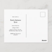 Aangepaste Halloween-uitnodiging met antieke graf Briefkaart (Achterkant)