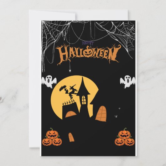 Aangepaste halloween uitnodiging voor halloween fe (Achterkant)
