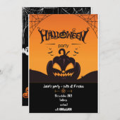 Aangepaste halloween uitnodiging voor halloween fe (Voorkant / Achterkant)