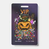 Aangepaste Halloween VIP All Access Pas Behekste F Badge (Voorzijde)