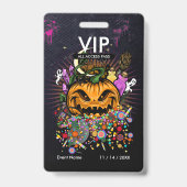 Aangepaste Halloween VIP All Access Pas Griezelfig Badge (Voorzijde)