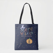 Aangepaste Halloween Wiskunde Wizard Pumpkin Pi Te Tote Bag (Voorkant)